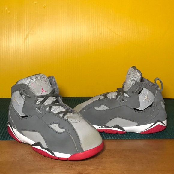 Kids Pink Air Jordan True Flight Sneakers Size 9C - Picture 2 of 8